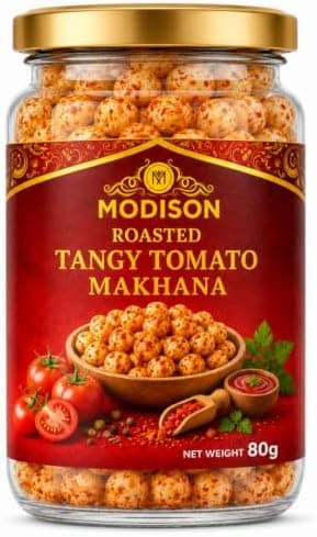 BalGokul Foods Roasted Makhana Healthy Snacks Tangy Tomato 80g