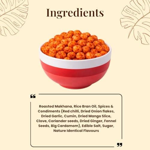 BalGokul Foods Roasted Makhana Healthy Snacks Tangy Tomato 80g thumbnail 3