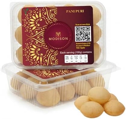 BalGokul Foods Pani Puri Indian Snacks Crispy Golgappa Shells 80pc