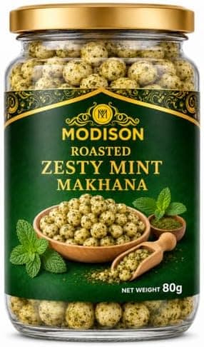 BalGokul Foods Roasted Makhana Healthy Snacks Zesty Mint 80g