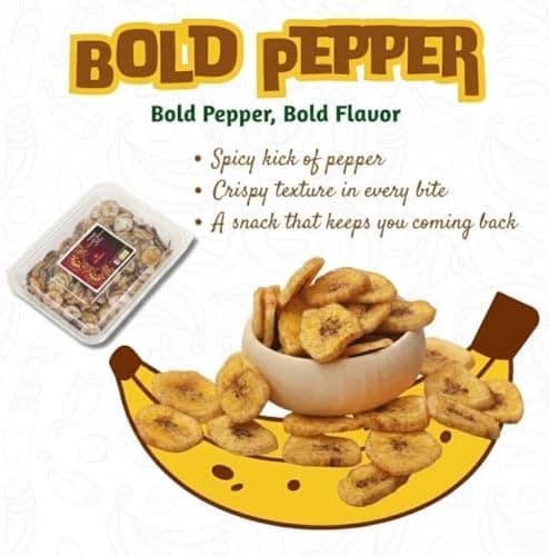 BalGokul Foods Banana Black Pepper Wafers Indian Snacks Crispy 900g thumbnail 3