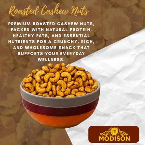 BalGokul Foods Roasted Cashew Nuts Healthy Snacks Protein Rich Kaju 400g thumbnail 5