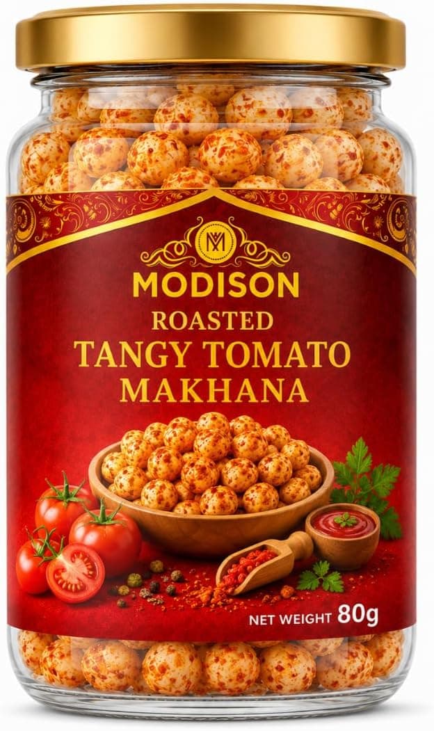 BalGokul Foods Roasted Makhana Healthy Snacks Tangy Tomato 80g thumbnail 8