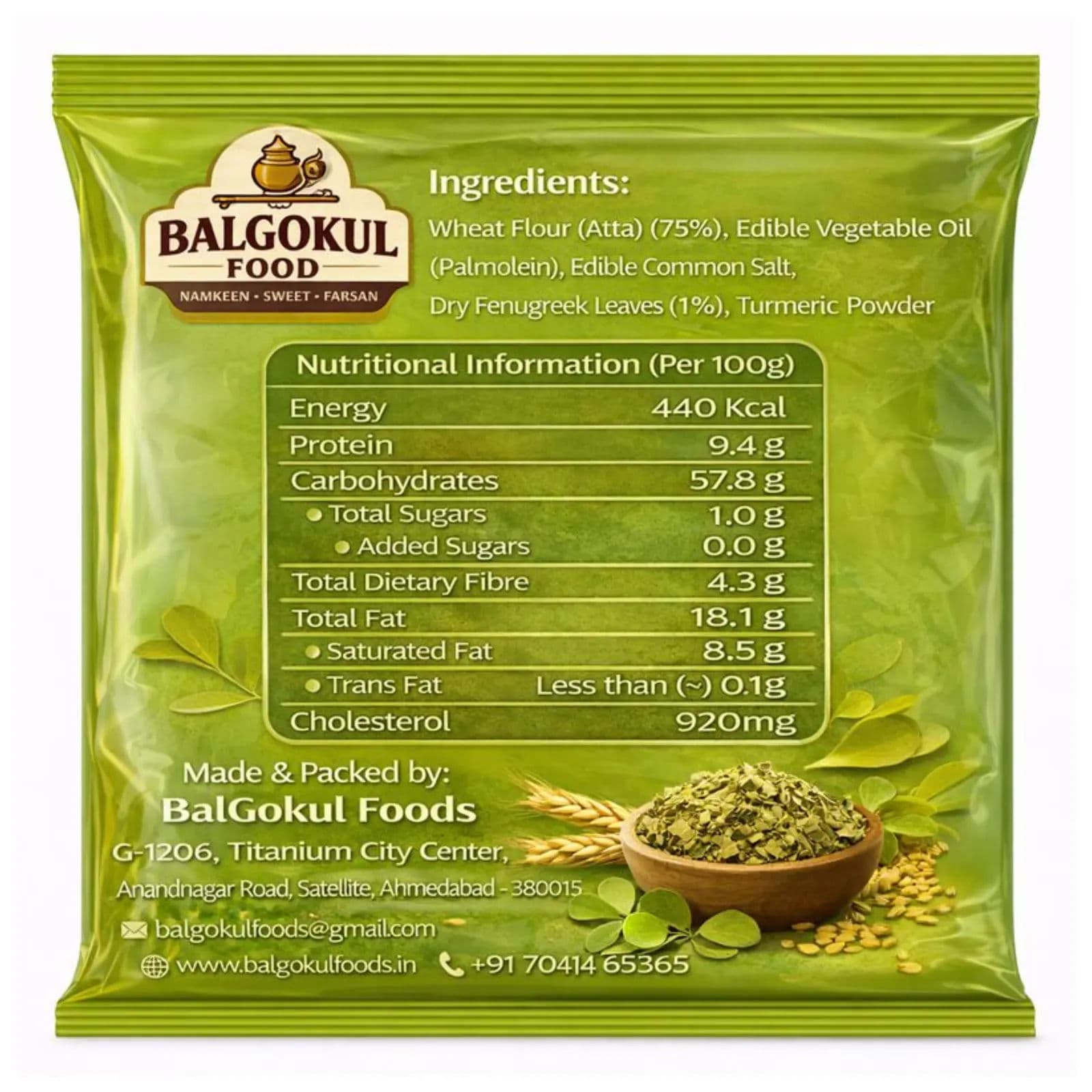 BalGokul Foods Healthy Bites – Methi Khakhra product image 4