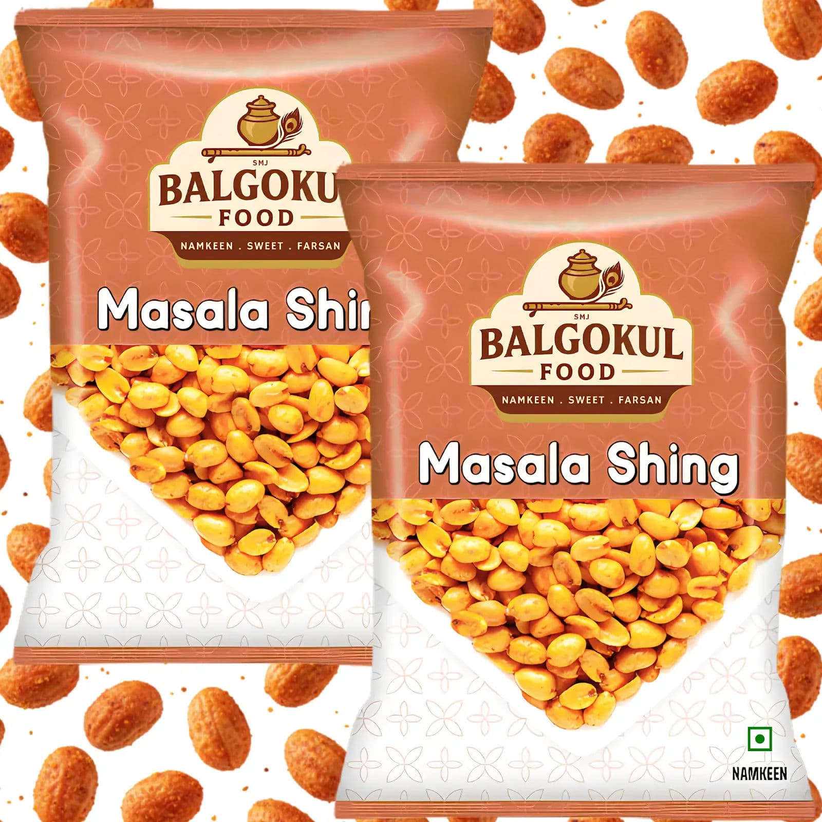 BalGokul Foods Masala Sing – Spicy Roasted Peanuts Namkeen | Crunchy & Flavorful product image 3