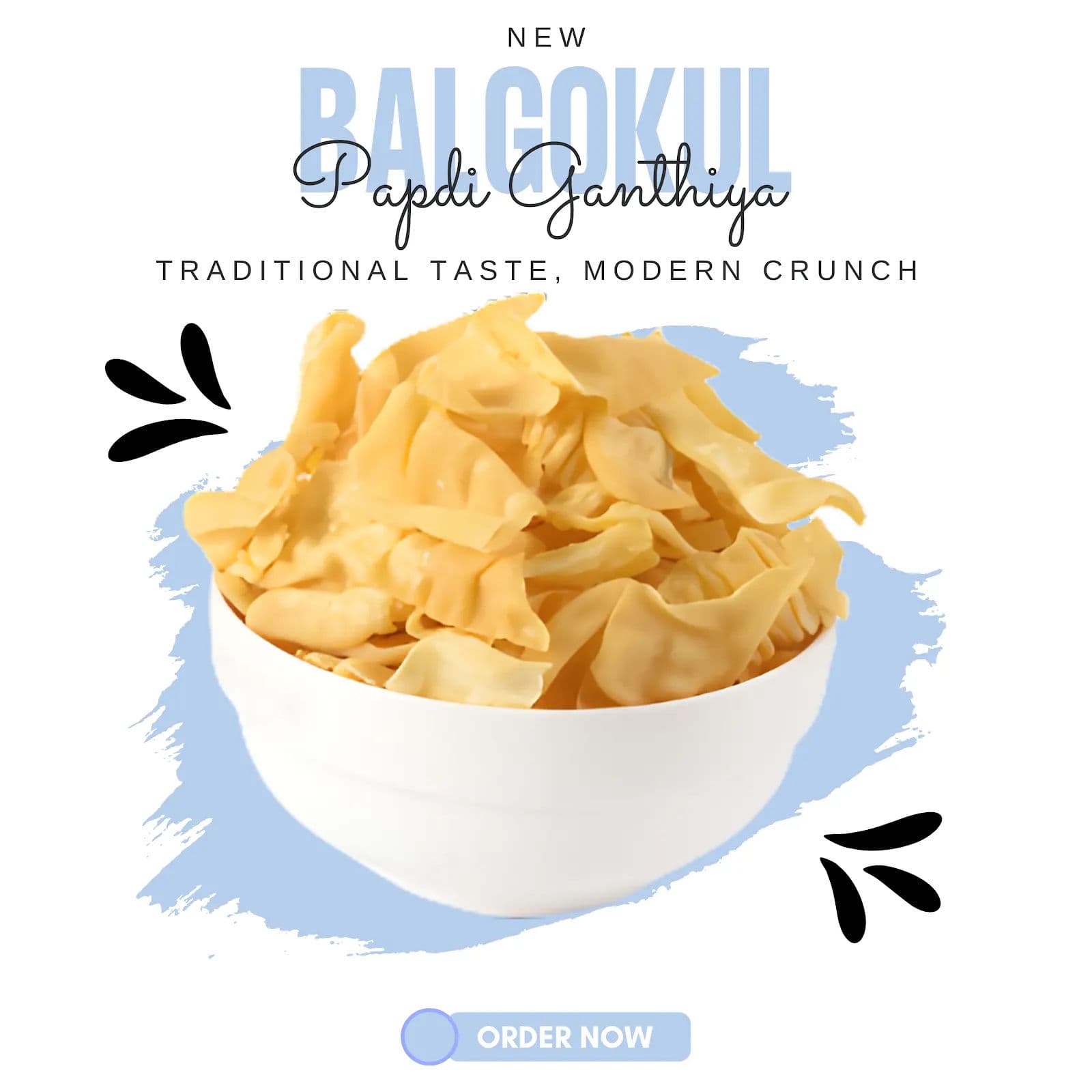BalGokul Foods Papdi Gathiya – Crispy Traditional Gujarati Namkeen product image 2