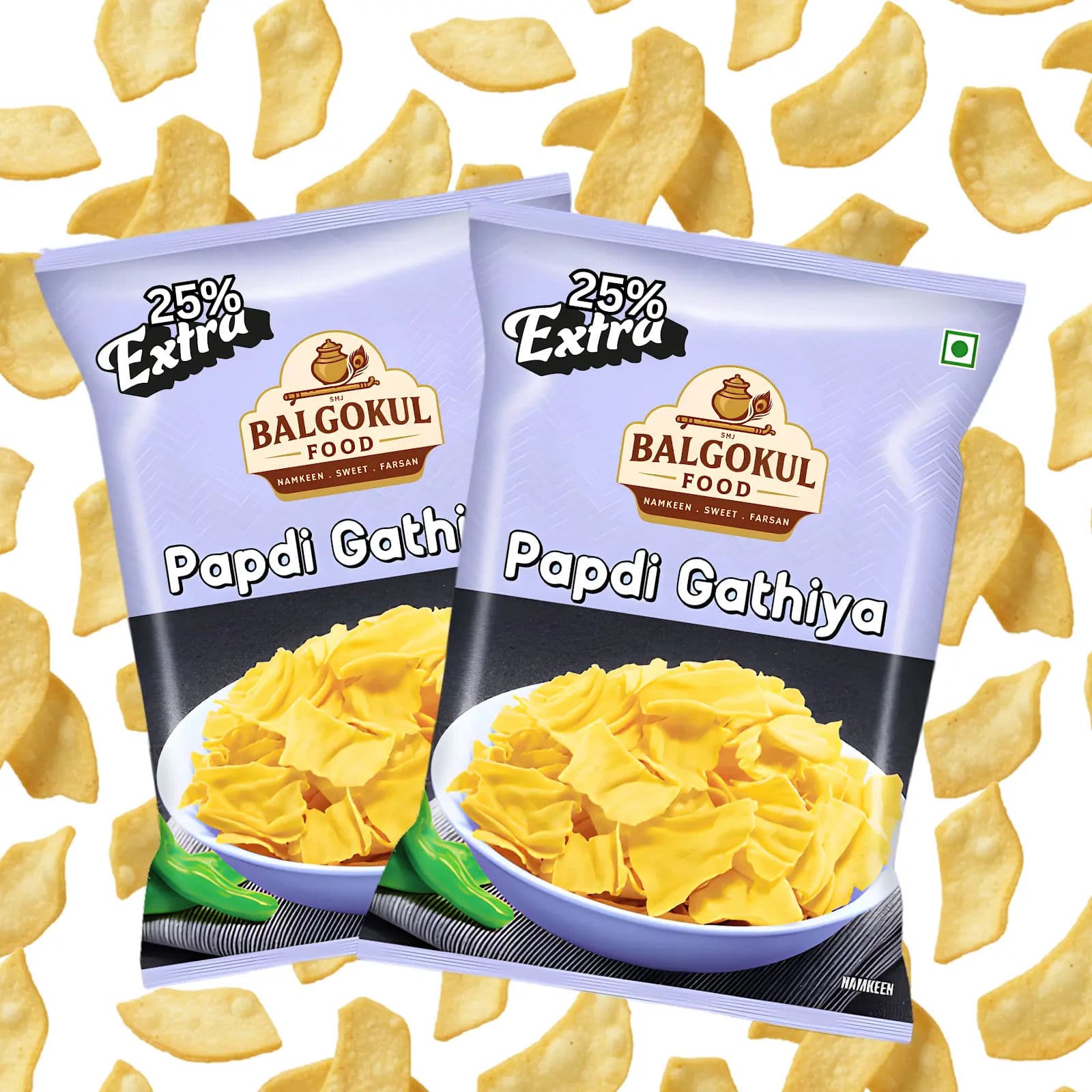 BalGokul Foods Papdi Gathiya – Crispy Traditional Gujarati Namkeen product image 3