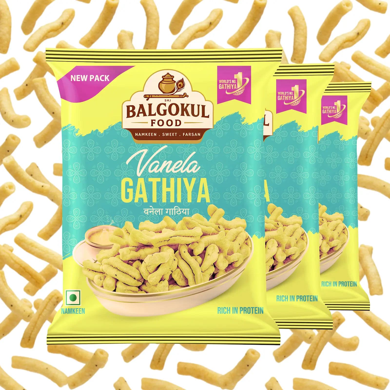 BalGokul Foods Vanela Gathiya – Crispy Traditional Gujarati Snack | Fresh & Crunchy product image 3