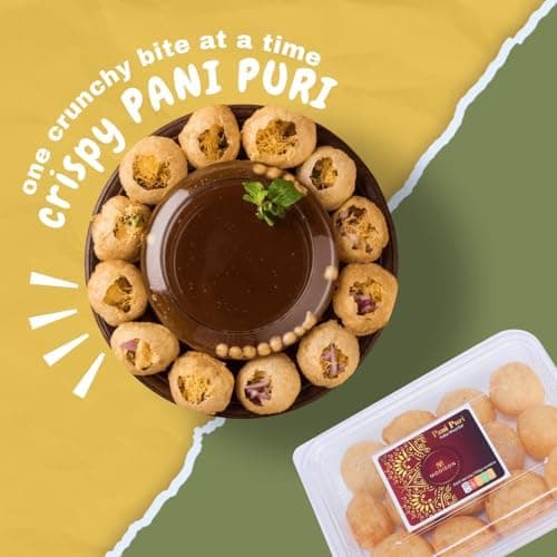 BalGokul Foods Pani Puri Indian Snacks Crispy Golgappa Shells 80pc product image 4